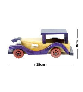 Wooden vintage style classic large jeep toy game for kids (collectible item) (purple)