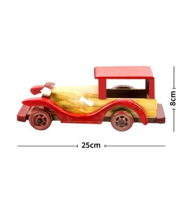 Wooden vintage style classic large jeep toy game for kids (collectible item) (red)
