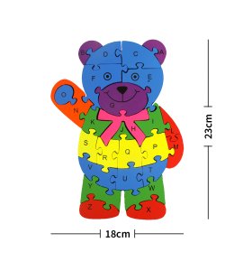 Teddy bear wooden puzzle game / riddles toy game for childrens