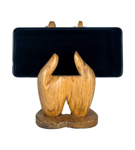 Wooden mobilestand /fingerstand showpiece to decorate home and office