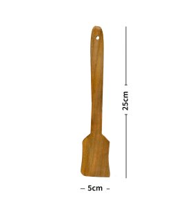Non-sticky wooden serving ladle/ spatula / compact flipper/ solid turner/ paltha for kitchens (small)(set of 3)