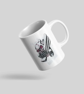 6 Broken Hands on Skull - animation themed printed ceramic white coffee and tea mugs/ cups for animation lovers