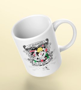 Casino, A White Girl Looking Left - animation themed printed ceramic white coffee and tea mugs/ cups for animation lovers