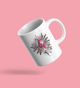Clown Coming Out From Mirror - animation themed printed ceramic white coffee and tea mugs/ cups for animation lovers