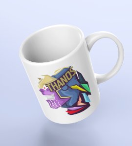 Thanos - animation themed printed ceramic white coffee and tea mugs/ cups for animation lovers