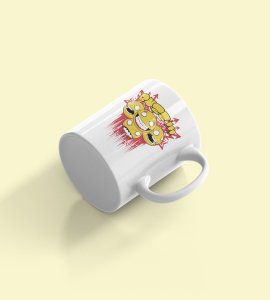 Buzzz (yellow) - animation themed printed ceramic white coffee and tea mugs/ cups for animation lovers