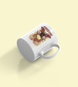 Sorrow  (Red eagle) - animation themed printed ceramic white coffee and tea mugs/ cups for animation lovers
