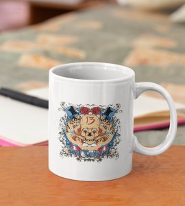 Soul caronsel (The skull marked 13th) - animation themed printed ceramic white coffee and tea mugs/ cups for animation lovers