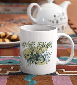 Hell Rider - animation themed printed ceramic white coffee and tea mugs/ cups for animation lovers