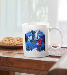 Mikasa Ackerman characters - animation themed printed ceramic white coffee and tea mugs/ cups for animation lovers