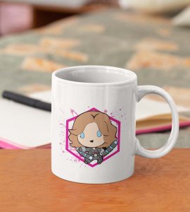 Black widow - animation themed printed ceramic white coffee and tea mugs/ cups for animation lovers
