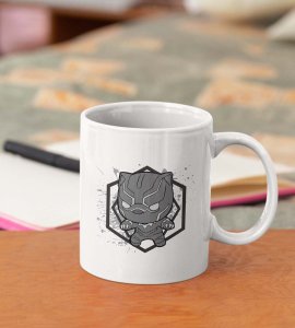 Tinyblack panther - animation themed printed ceramic white coffee and tea mugs/ cups for animation lovers