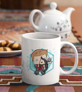 Hawkeye - animation themed printed ceramic white coffee and tea mugs/ cups for animation lovers