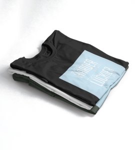 The harder you work, the luckier you get -round crew neck cotton tshirts for men