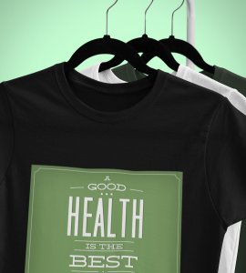 Good health -round crew neck youth-oriented cotton tshirts for men