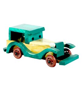 Wooden vintage style classic large jeep toy game for kids (collectible item)(Blue)