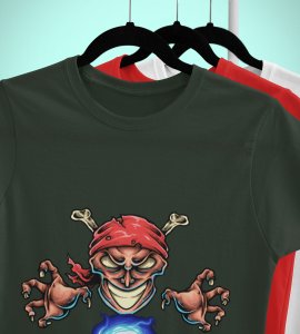 Evil skull Illustration art - Printed Tees for men - designed for fun and creative atmosphere around you - youth oriented design