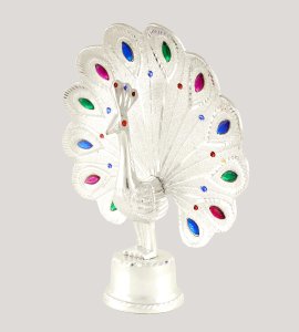 Peacock Coloureful stones Idol (group of 3 statue ) - Gifts for All Occasions - Peaceful & Meditating Atmosphere - Negative Energy Absorption - home and decor