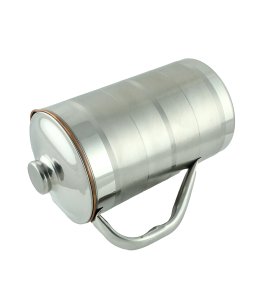 Steel coated Copper Jug  with 4 glasses - decoration purpose, home and decore beautiful handmde object.