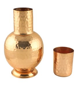 Handmade Pure Copper Tradidtional Surahi - home and decore beautiful Vibrant handmde object - usable - Gifting Items Ideal for All Occasions