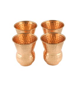 Muglai Matka hammered (set of four) - home and decore beautiful Vibrant handmde object - usable - Gifting Items Ideal for All Occasions