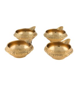 Gold Metal Divine Kuber Diya - diwali lamps - home and decore beautiful Vibrant handmde object - usable - Gifting Items Ideal for All Occasions