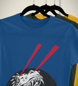 Dinosaur sketch -round crew neck cotton tshirts for men