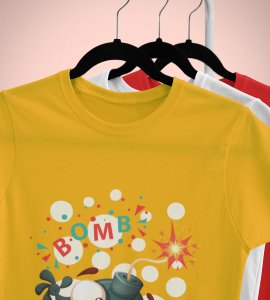 BombFire Illustration art - Printed Tees for men - super comfy - designed for fun and creative atmosphere around you - youth oriented design