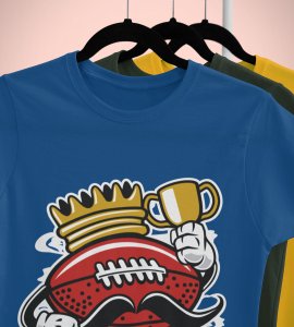 rugby ball Illustration art - Printed Tees for men - super comfy - designed for fun and creative atmosphere around you - youth oriented design
