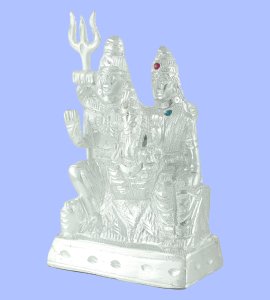 Shiv parivar : with red emerald (big one) Enlighten your home with handcrafted Lord Shiva Parivar murti