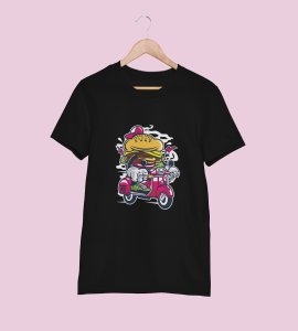 Rider Burger -round crew neck cotton tshirts for men