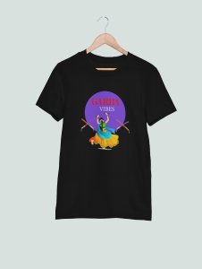 Garba vibes printed unisex adults round neck cotton half-sleeve black tshirt specially for Navratri festival/ Durga puja