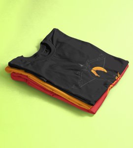 Ramchandra text printed unisex adults round neck cotton half-sleeve black tshirt specially for Navratri festival/ Durga puja