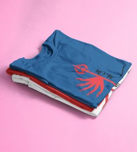 Durga (trishul) printed unisex adults round neck cotton half-sleeve blue tshirt specially for Navratri festival/ Durga puja