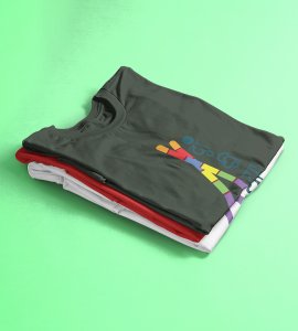 Dandiyas crossed printed unisex adults round neck cotton half-sleeve green tshirt specially for Navratri festival/ Durga puja