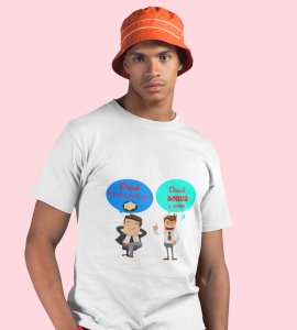 Diwali employee bonus printed diwali themed unisex round neck blended white t-shirt specially for diwali festival