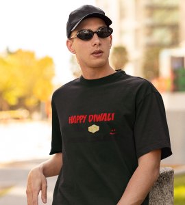 Soanpapdi mat lana printed diwali themed unisex round neck blended green t-shirt specially for diwali festival