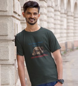 No harm to animal, diwali themed unisex round neck blended green t-shirt specially for diwali festival
