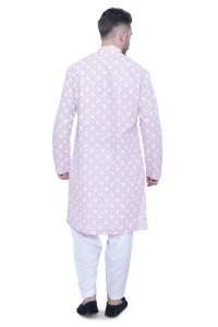 Light Pink Cotton Men's Kurta - Elegant Comfort for Every Occasion