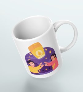 Diwali Night Lantern Coffee Mug - A Festival of Light and Hope