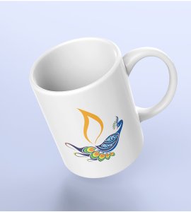 Diwali Peacock Coffee Mug - Majestic and Regal, Festive Beauty