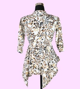 Fierce and Chic: Women's Top with Cheetah Skin Print
