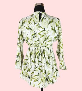 Fresh in Green: Women's Light Green Top with Lovely Floral Print