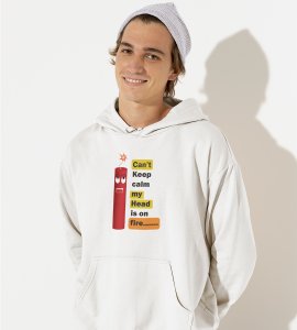 Baby cracker printed diwali themed White Hoodie specially for diwali festival