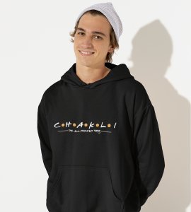 Chakli text printed diwali themed black Hoodie specially for diwali festival