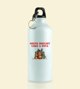 Shine Bright Like A Diya - Family Diwali Celebration sipper bottle