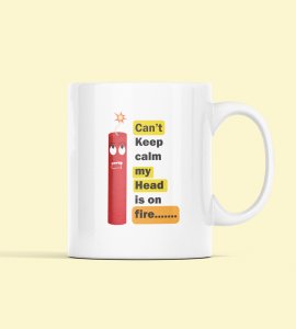 Diwali Cracker Frenzy Coffee Mug - 'Can't Keep Calm, My Head is on Fire!
