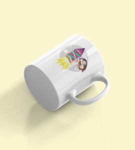 Diwali Rocket Adventure Coffee Mug - Boy's Joyful Flight
