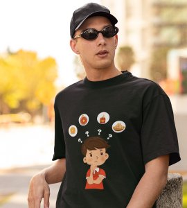 A child thinking printed diwali themed unisex round neck blended green t-shirt specially for diwali festival