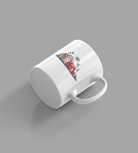 Best Funy Coffe Mug India Santa enjoying Sleep , Hindi Quotes Office Motivation Best Gift